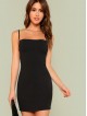 Knot Back Solid Cami Dress