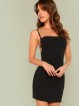 Knot Back Solid Cami Dress