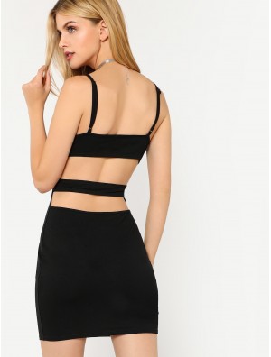 Cutout Back Cami Dress