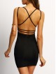 Crisscross Back Bodycon Dress