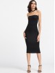 Bandeau Midi Bodycon Dress