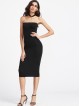 Bandeau Midi Bodycon Dress