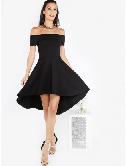 Bardot Dip Hem Skater Dress