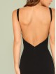 Open Back Solid Form Fitting Dress