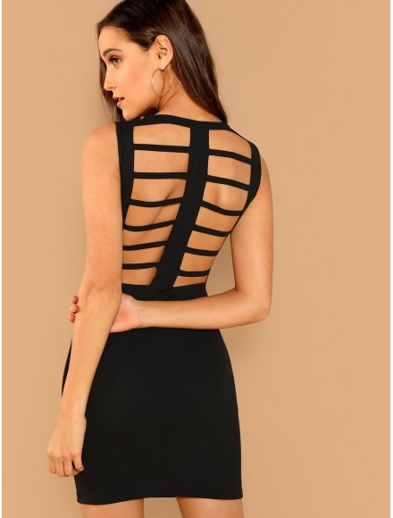 Caged Back Bodycon Dress